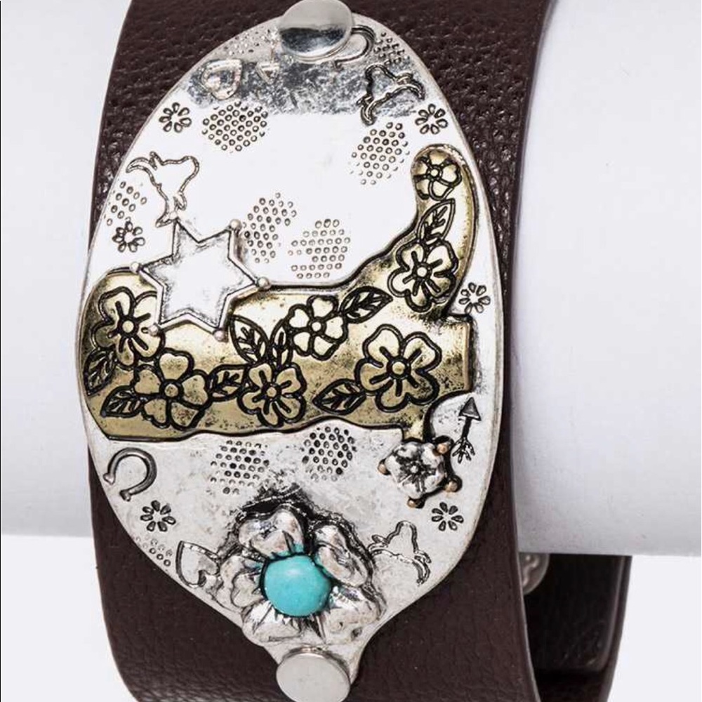 Be a Cowgirl Adjustable Leather Bracelet